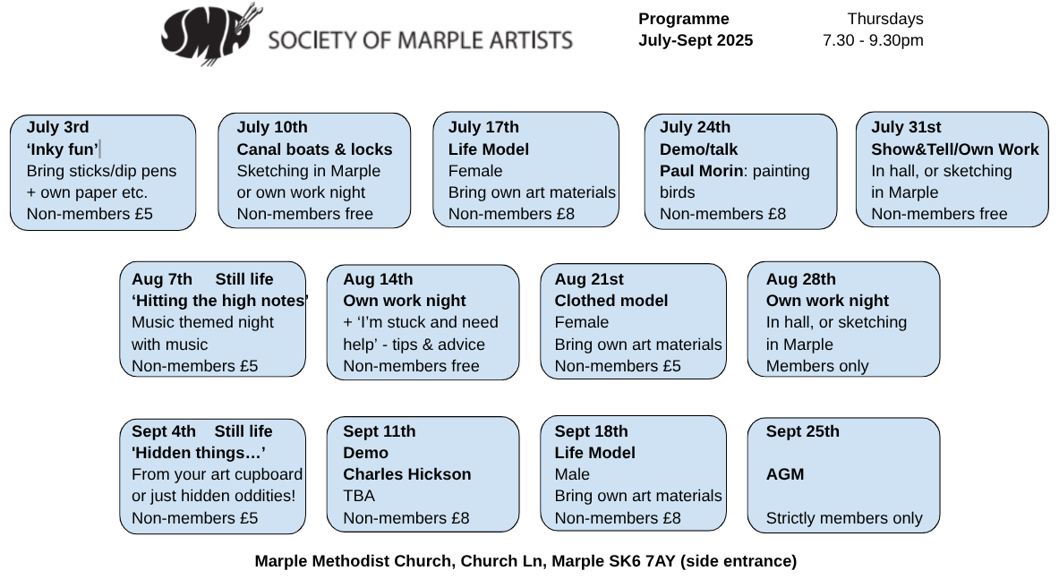 Read more about the article Latest Calendar plus Inky Fun session