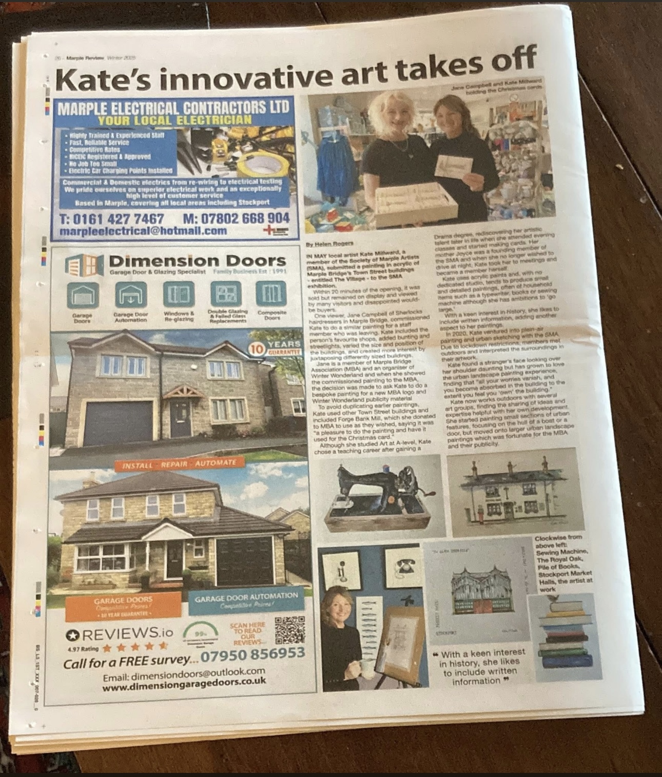 You are currently viewing Kate’s innovative art takes off !